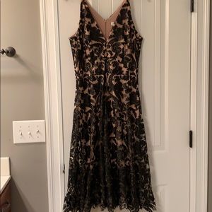 Dress the Population Black lace sequin Dress L
